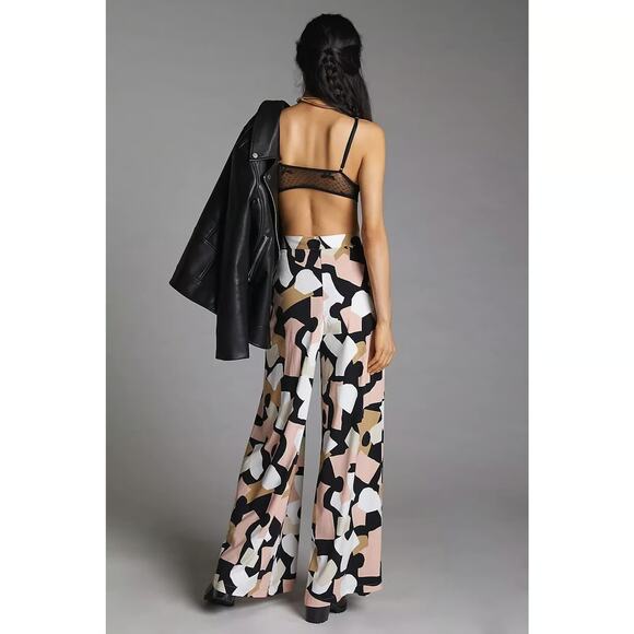 COREY LYNN CALTER Abstract Wide-Leg Pants Stretch Anthropologie Womens Small - Picture 11 of 11